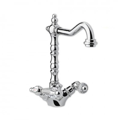 Giulini Giovanni Praga bateria umywalkowa wysoka chrom - uchwyty przezroczyste Swarovski 7556/S