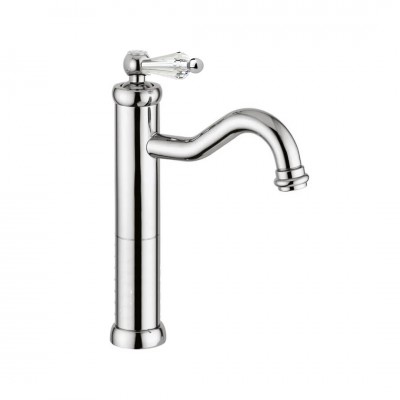 Giulini Giovanni Hermitage bateria umywalkowa wysoka chrom - uchwyt przezroczysty Swarovski 4437/SC/S