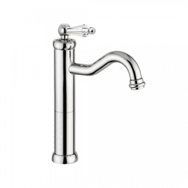 Giulini Giovanni Hermitage bateria umywalkowa wysoka chrom - uchwyt przezroczysty Swarovski 4437/SC/S