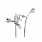 Giulini Giovanni Hermitage bateria wannowa kompletna chrom - uchwyt przezroczysty Swarovski 4401/S