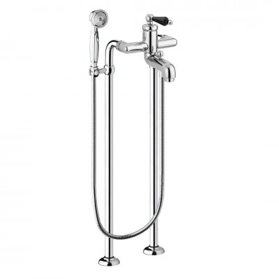 Giulini Giovanni Hermitage bateria wannowa + nogi chrom - uchwyt czarny Swarovski 4401/N/S.CZ