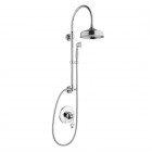 Giulini Giovanni Hermitage kolumna natryskowa z baterią podtynkową retro chrom - uchwyt przezroczysty Swarovski 4415-01261/S