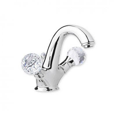 Giulini Giovanni Odessa bateria umywalkowa chrom - uchwyty przezroczyste Swarovski 3961