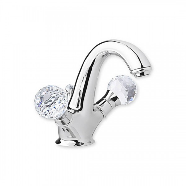 Giulini Giovanni Odessa bateria umywalkowa chrom - uchwyty przezroczyste Swarovski 3961