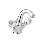 Giulini Giovanni Odessa bateria umywalkowa chrom - uchwyty przezroczyste Swarovski 3961