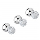 Giulini Giovanni Odessa bateria natryskowa podtynkowa z przełącznikiem chrom - uchwyt przezroczysty Swarovski 3915W2