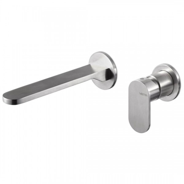 Vema Ayas Steel bateria umywalkowa podtynkowa wylewka 18,2 cm inox V28050