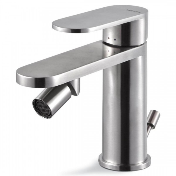 Vema Ayas Steel bateria bidetowa z korkiem inox V28070