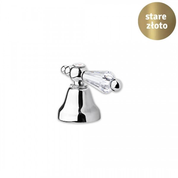 Giulini Giovanni Praga zawór regulacyjny podtynkowy stare złoto - uchwyt przezroczysty Swarovski 7516BR/S