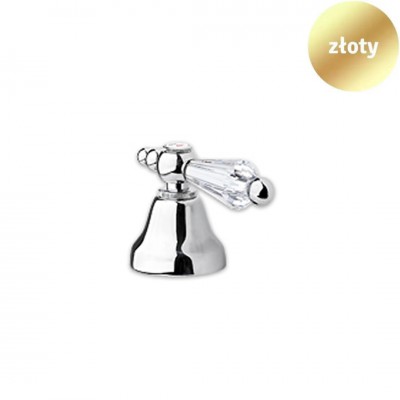 Giulini Giovanni Praga zawór regulacyjny podtynkowy złoty - uchwyt przezroczysty Swarovski 7516ZŁ/S