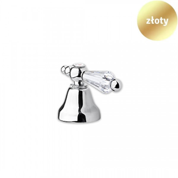 Giulini Giovanni Praga zawór regulacyjny podtynkowy złoty - uchwyt przezroczysty Swarovski 7516ZŁ/S