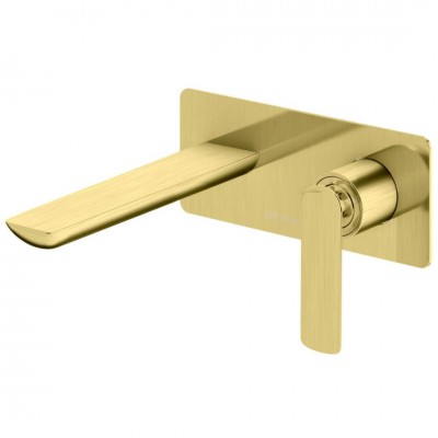 Kohlman Experience Brushed Gold bateria umywalkowa podtynkowa wylewka 18,5 cm złoty szczotkowany QW185EGDB