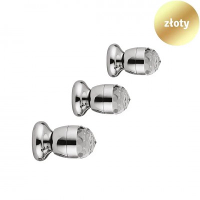 Giulini Giovanni Persia bateria prysznicowa podtynkowa z przełącznikiem Swarovski złota 3815W2/SZŁ