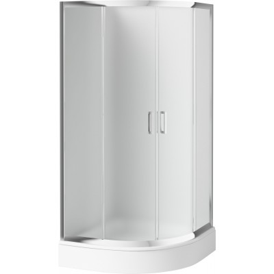 OUTLET Deante Funkia kabina prysznicowa półokrągła 90 cm szkło szronione KYP 651K