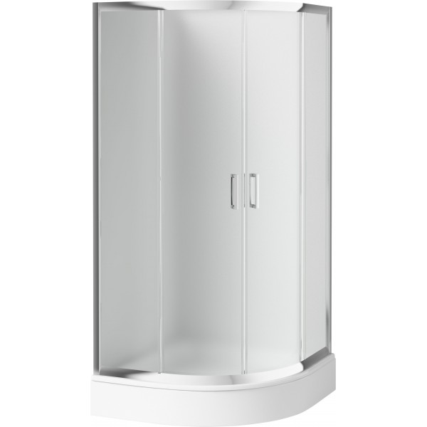 OUTLET Deante Funkia kabina prysznicowa półokrągła 90 cm szkło szronione KYP 651K