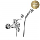 Giulini Giovanni Symphony bateria wannowa kompletna stare złoto - uchwyt przezroczysty Swarovski SY9501BR