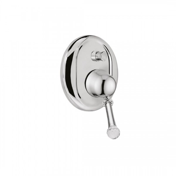 Giulini Giovanni Symphony bateria natryskowa podtynkowa z przełącznikiem chrom - uchwyt przezroczysty Swarovski SY9511