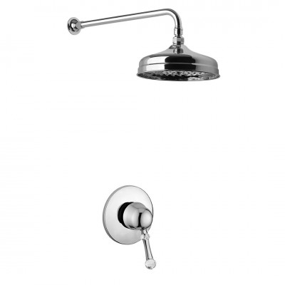 Giulini Giovanni Symphony kompletny zestaw prysznicowy chrom - uchwyt przezroczysty Swarovski GG7
