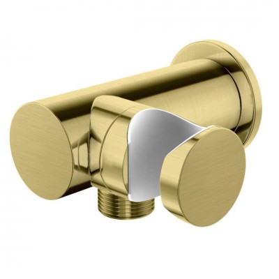 Kohlman Przyłącze kątowe z uchwytem złoty szczotkowany QW004AEGDB