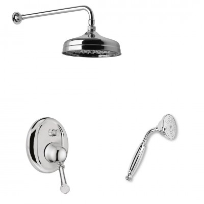 Giulini Giovanni Symphony zestaw prysznicowy deszczownica + słuchawka chrom z uchwytem Swarovski SY95ZES20/S