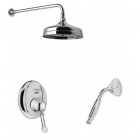 Giulini Giovanni Symphony zestaw prysznicowy deszczownica + słuchawka chrom z uchwytem Swarovski SY95ZES20/S