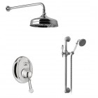 Giulini Giovanni Symphony kompletny zestaw prysznicowy chrom uchwyt Swarovski przezroczysty GG8