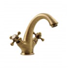 Reitano Atea bateria umywalkowa wysoka 12 cm retro stare złoto R727B