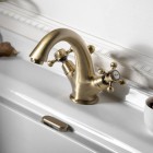 Reitano Atea bateria umywalkowa wysoka 12 cm retro stare złoto R727B