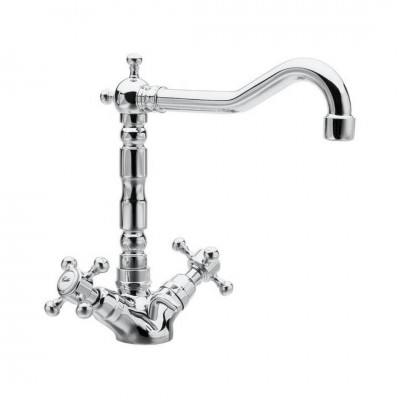 Reitano Atea bateria umywalkowa wysoka 18 cm retro chrom R737CH