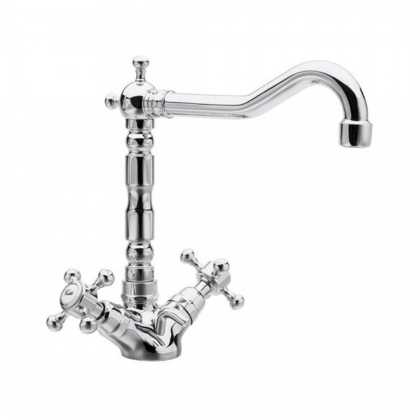 Reitano Atea bateria umywalkowa wysoka 18 cm retro chrom R737CH