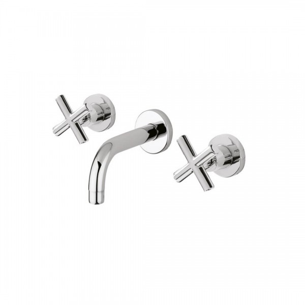 Giulini Giovanni G3 bateria umywalkowa ścienna wylewka 15 cm retro chrom 7620-15