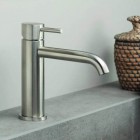 Vema Tiber Steel bateria umywalkowa z korkiem klik klak V17011/K