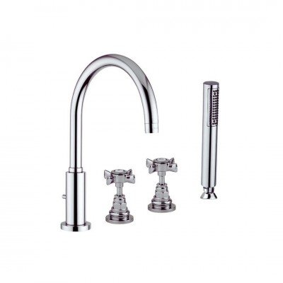 Giulini Giovanni G5 bateria wannowa 4-otworowa retro chrom 7965