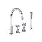 Giulini Giovanni G5 bateria wannowa 4-otworowa retro chrom 7965