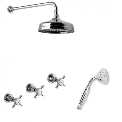 Giulini Giovanni G5 kompletny zestaw prysznicowy deszczownica + słuchawka z uchwytem chrom GG2G5