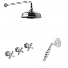Giulini Giovanni G3 kompletny zestaw prysznicowy deszczownica + słuchawka z uchwytem chrom GG2G3