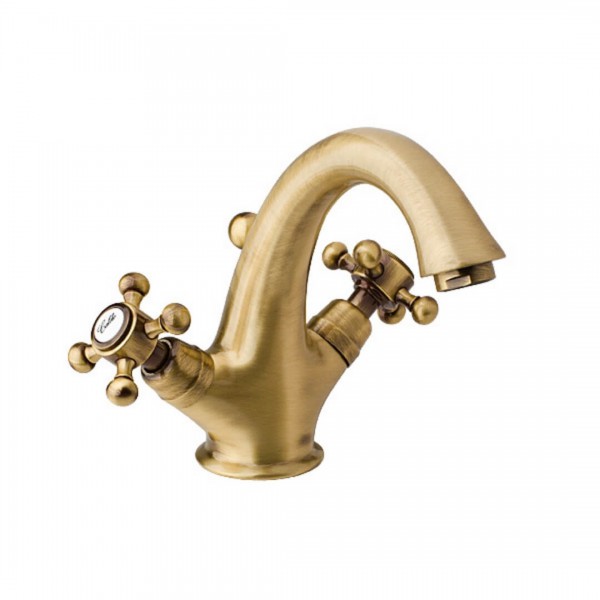 Reitano Atea bateria umywalkowa wysoka 12 cm retro stare złoto R727B