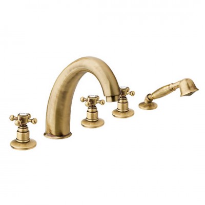 Reitano Atea bateria wannowa 5-otworowa stare złoto R731B