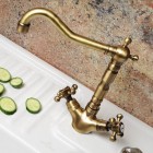 Reitano Atea bateria kuchenna dwuuchwytowa stare złoto R712B