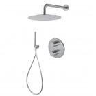 Vema Tiber Steel kompletny zestaw prysznicowy termostatyczny podtynkowy deszczownica 30 cm TIBZES30TERMO