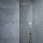 Vema Tiber Steel kompletny zestaw prysznicowy termostatyczny podtynkowy deszczownica 25 cm TIBZES25TERMO