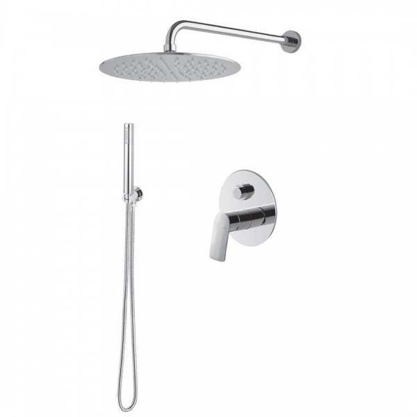 Vema Oten zestaw prysznicowy podtynkowy deszczownica 20 cm chrom OTEZES20