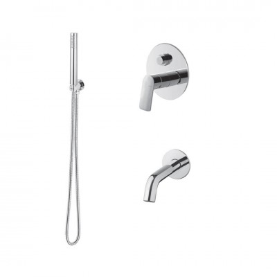 Vema Oten zestaw wannowy podtynkowy wylewka 17 cm chrom OTEZES17