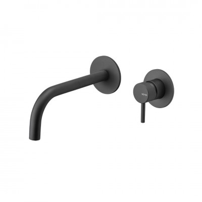 Vema Maira bateria umywalkowa podtynkowa wylewka 21 cm czarny mat V27050/CZAR