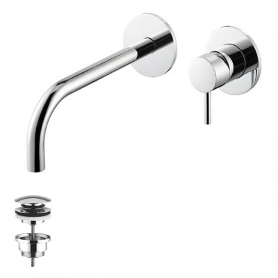 Vema Maira bateria umywalkowa podtynkowa wylewka 21 cm z korkiem klik klak chrom V27050/K