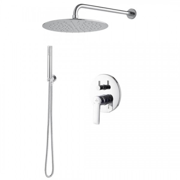 Demm Drake zestaw prysznicowy podtynkowy deszczownica 20 cm chrom 73ZES20