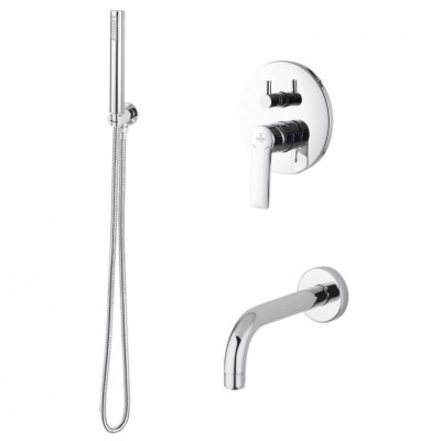 Demm Drake zestaw wannowy podtynkowy wylewka 15 cm chrom 73WYL15