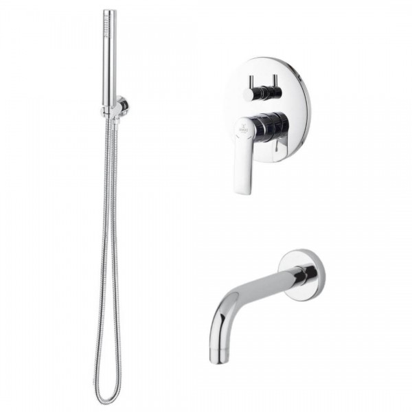 Demm Drake zestaw wannowy podtynkowy wylewka 15 cm chrom 73WYL15