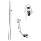 Demm Shine zestaw wannowy podtynkowy przelew 55 cm chrom 72PRZ55