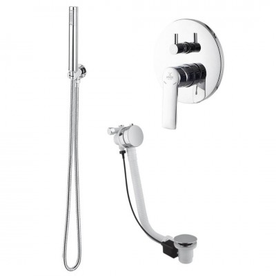 Demm Drake zestaw wannowy podtynkowy przelew 55 cm chrom 73PRZ55